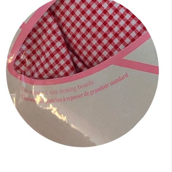 (3 for $20) Ironing Board Cover - Standard Fit - Red and White Gingham - Picture 3 of 4
